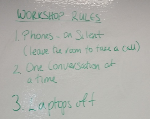 Workshop rules